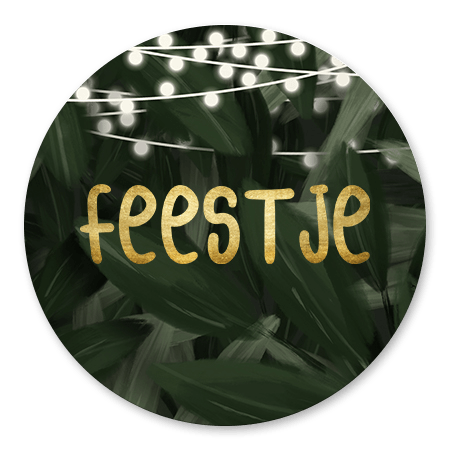 Jungle bladeren gouden feestje met lampjes